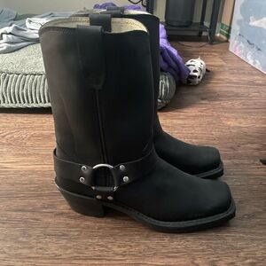 Durango Black Cowboy/Moto Boots